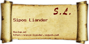 Sipos Liander névjegykártya